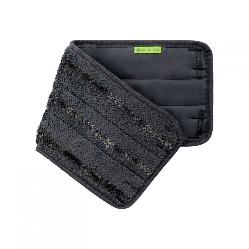 Насадка из микроволокна для швабры с отжимом Green Fiber TWIST, серая